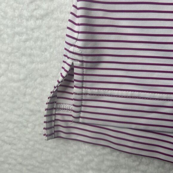 Foot Joy Men’s L Polo Golf Performance Pink Striped Logo Country Club - Picture 7 of 9